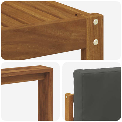 Set di divani da esterno con cuscino 9 pcs Naturale e Antracite | homemem39