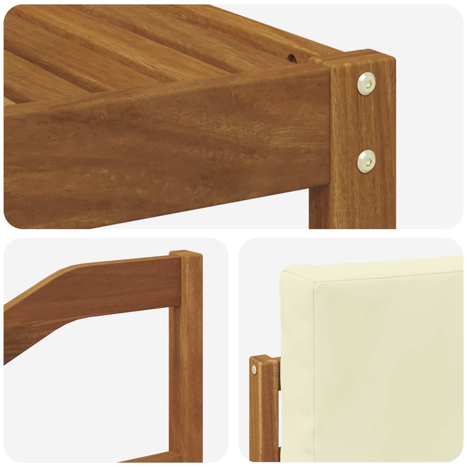 Set di divani da esterno con cuscino 9 pcs Naturale e Crema | homemem39