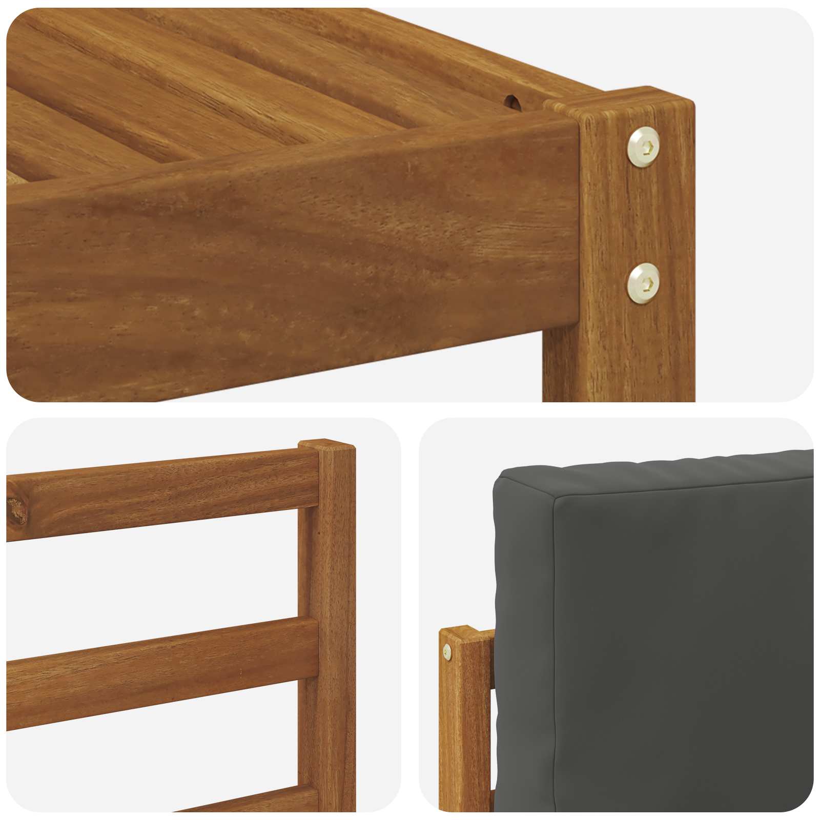 Set di divani da esterno 11 pcs Naturale e Antracite | homemem39