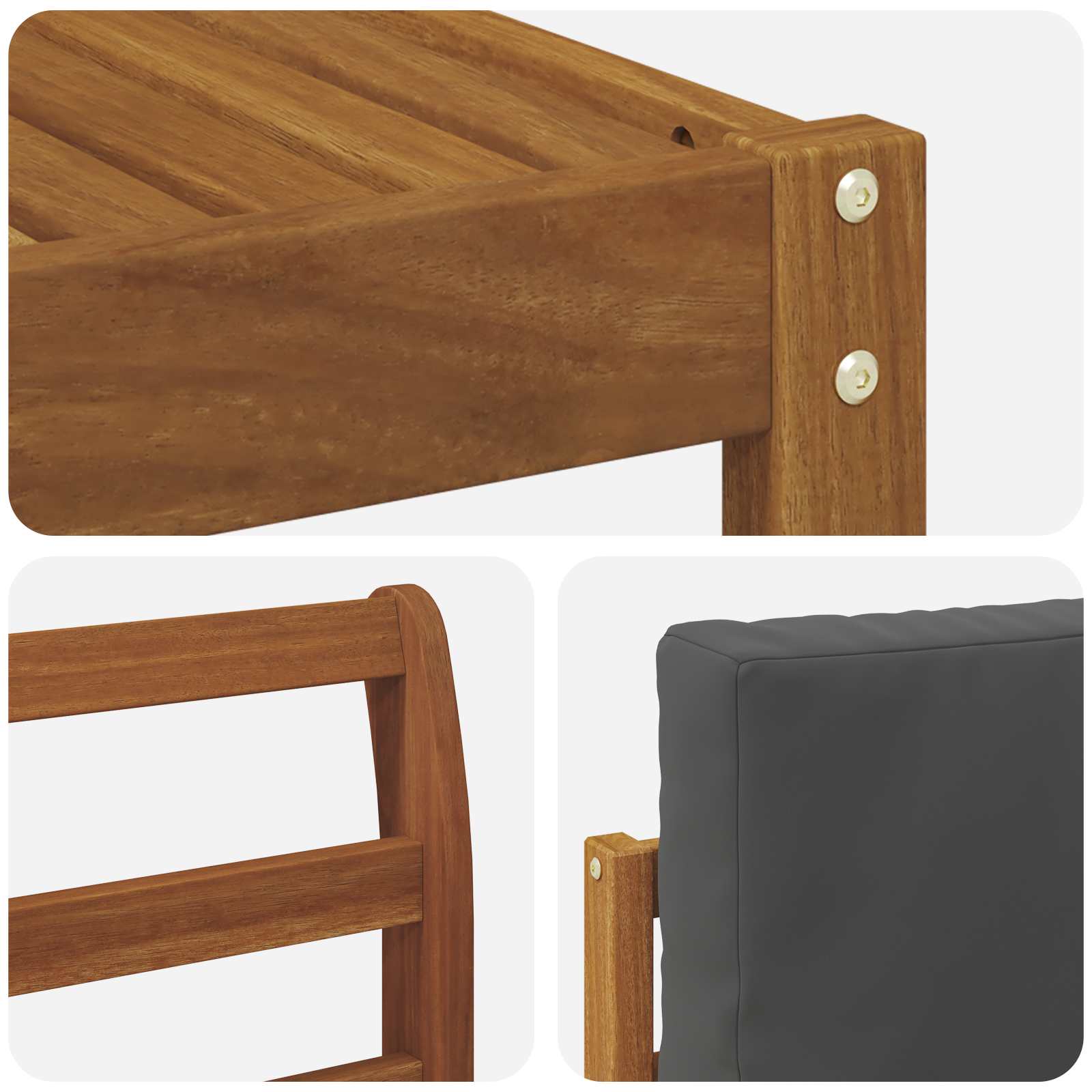 Set di divani da esterno 11 pcs Naturale e Antracite | homemem39