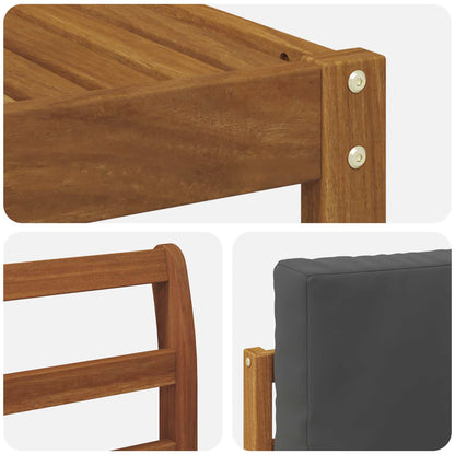 Set di divani da esterno 11 pcs Naturale e Antracite | homemem39