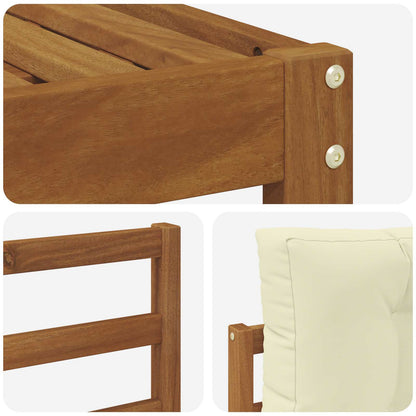 Set di divani da esterno 5 pz Naturale e Crema | homemem39