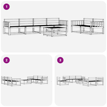 Set di divani da esterno 7 pcs Naturale | homemem39