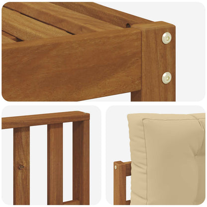 Set di divani da esterno con cuscino 7 pcs Naturale e Beige | homemem39