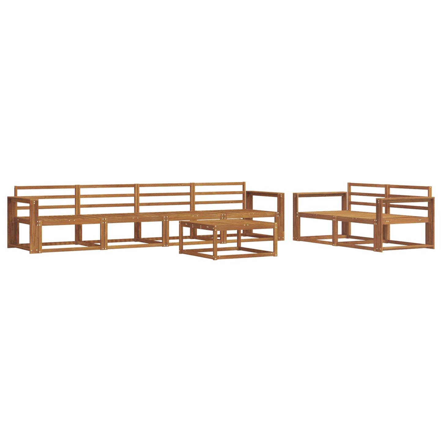 Set di divani da esterno 7 pcs Naturale | homemem39
