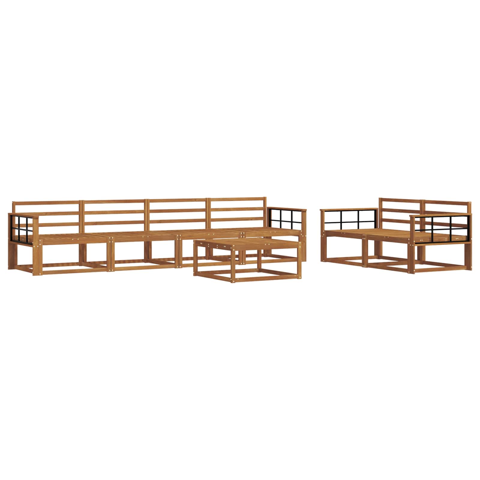 Set di divani da esterno 7 pcs Naturale | homemem39