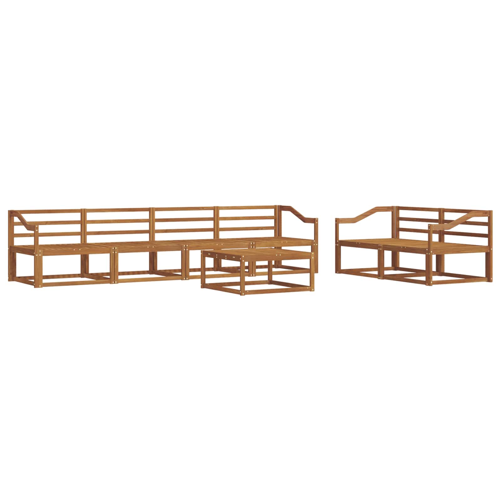 Set di divani da esterno 7 pcs Naturale | homemem39