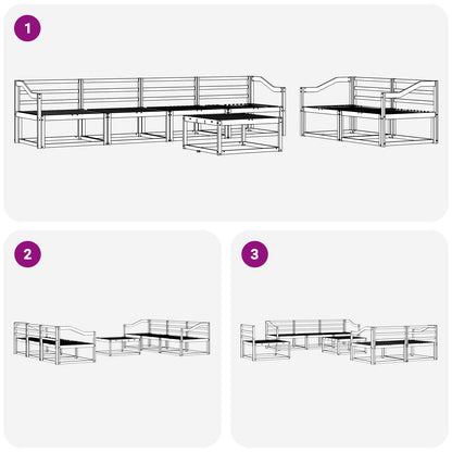 Set di divani da esterno 7 pcs Naturale