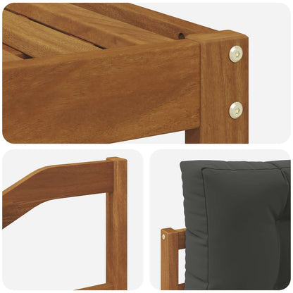 Set di divani da esterno con cuscino 7 pcs Naturale e Antracite