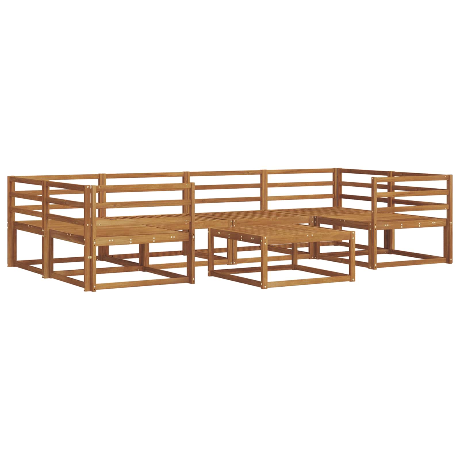 Set di divani da esterno 7 pcs Naturale | homemem39