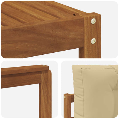 Set di divani da esterno 7 pcs Naturale e Beige | homemem39