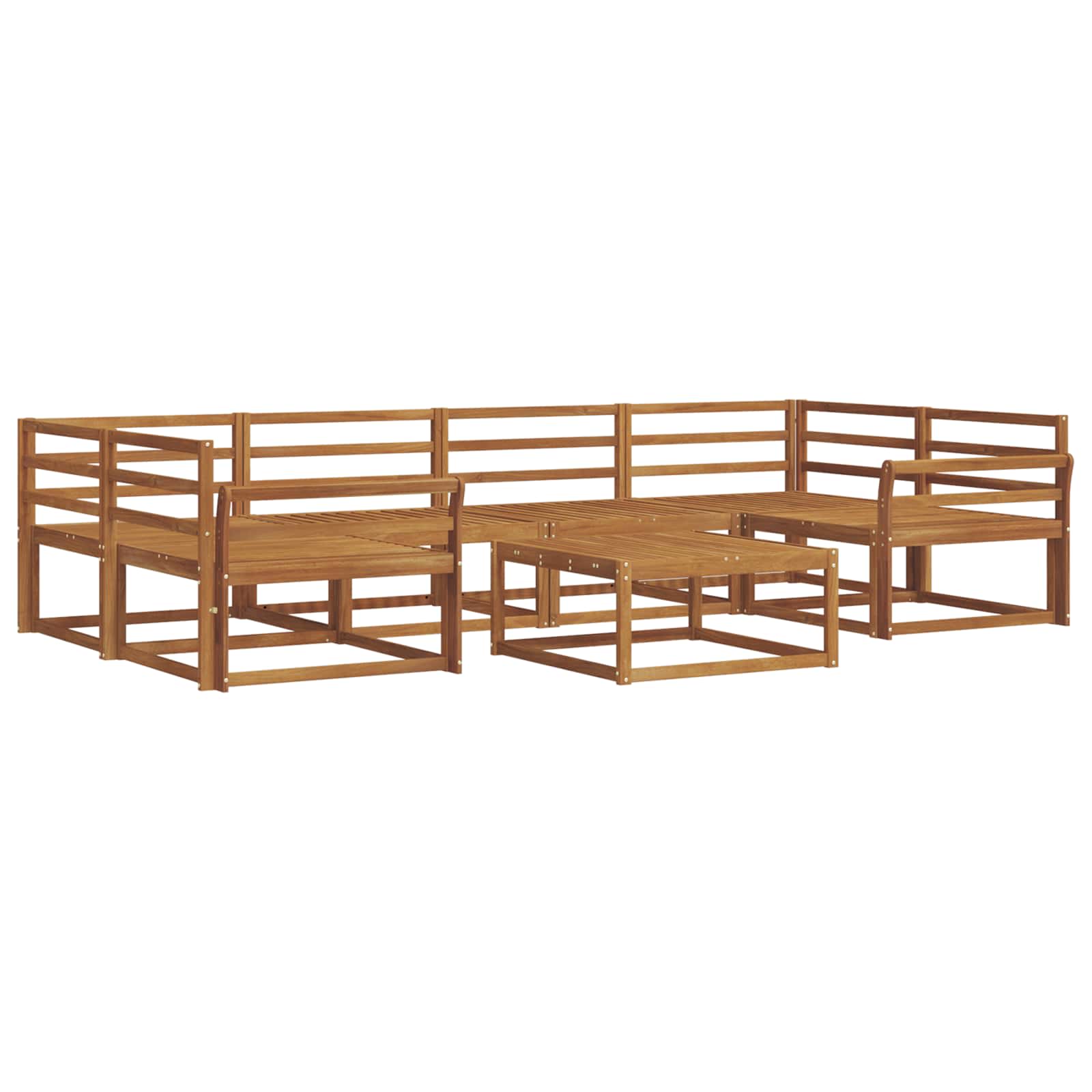 Set di divani da esterno 7 pcs Naturale | homemem39