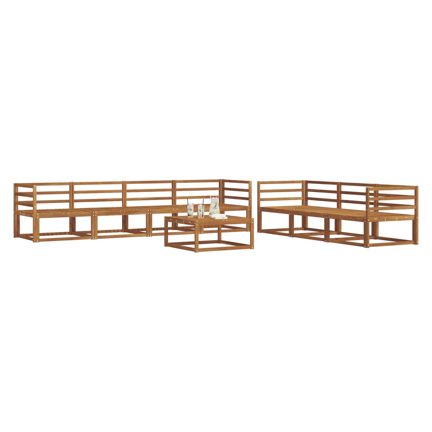 Set di divani da esterno 8 pcs Naturale | homemem39