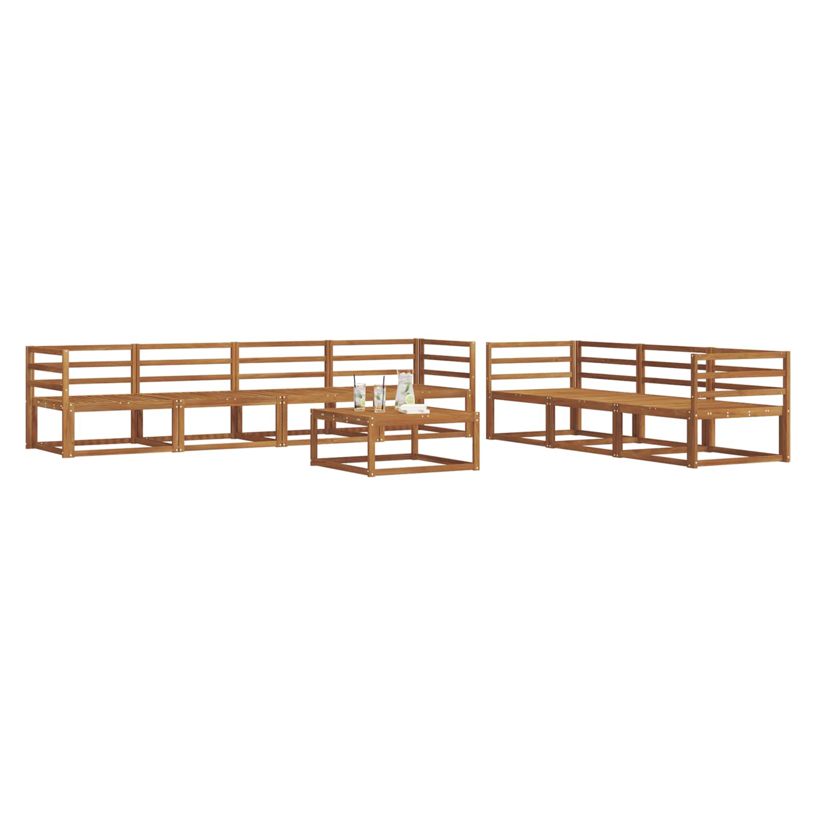 Set di divani da esterno 8 pcs Naturale | homemem39