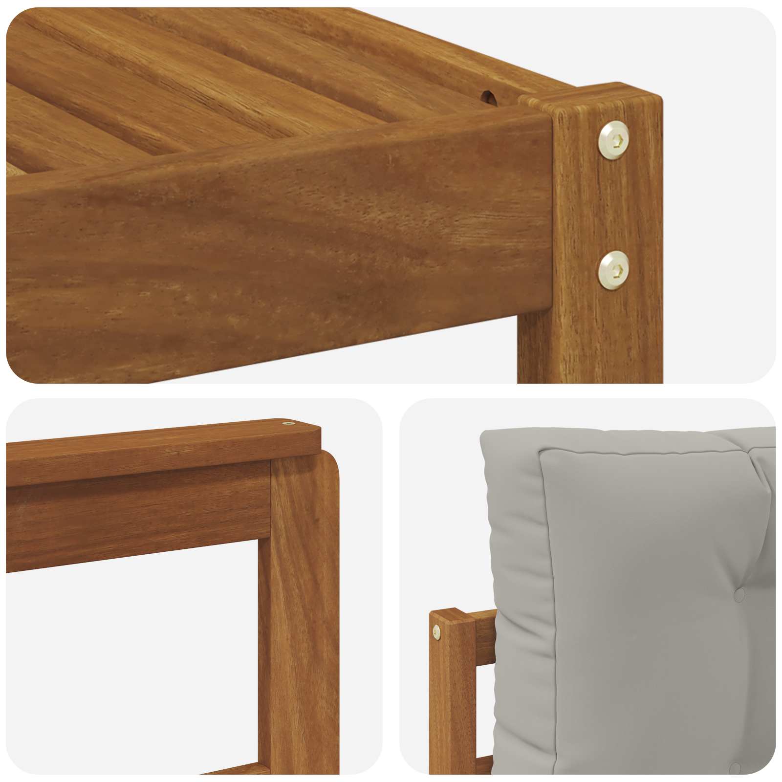 Set di divani da esterno 8 pcs Grigio Naturale e Chiaro | homemem39