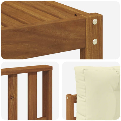 Set di divani da esterno con cuscino 8 pcs Naturale e Crema | homemem39
