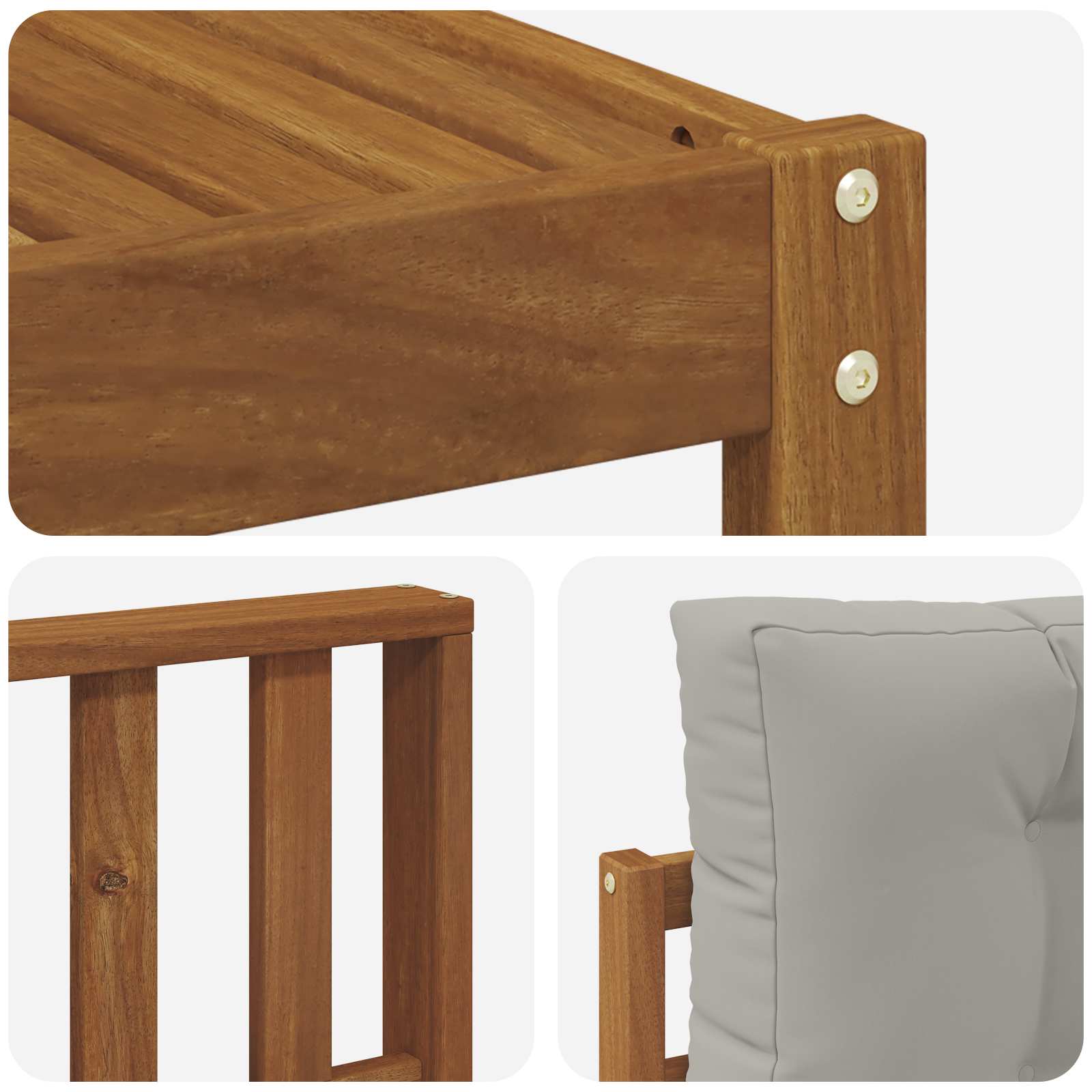 Set di divani da esterno 8 pcs Grigio Naturale e Chiaro | homemem39