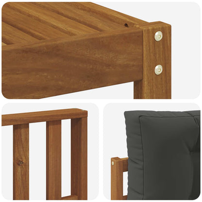 Set di divani da esterno con cuscino 8 pcs Naturale e Antracite | homemem39