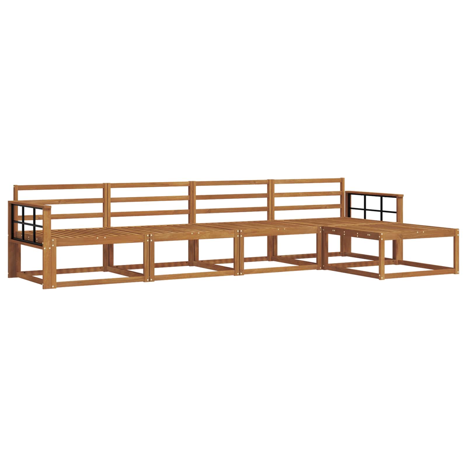 Set di divani da esterno 5 pcs Naturale | homemem39