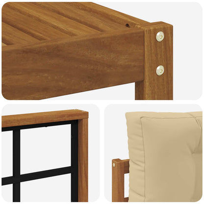 Set di divani da esterno con cuscino 5 pcs Naturale e Beige | homemem39