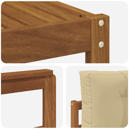 Set di divani da esterno con cuscino 6 pcs Naturale e Beige | homemem39