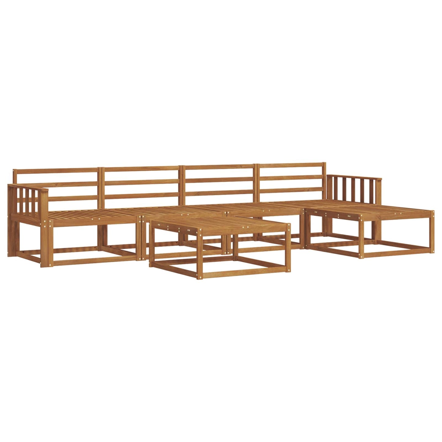 Set di divani da esterno 6 pcs Naturale