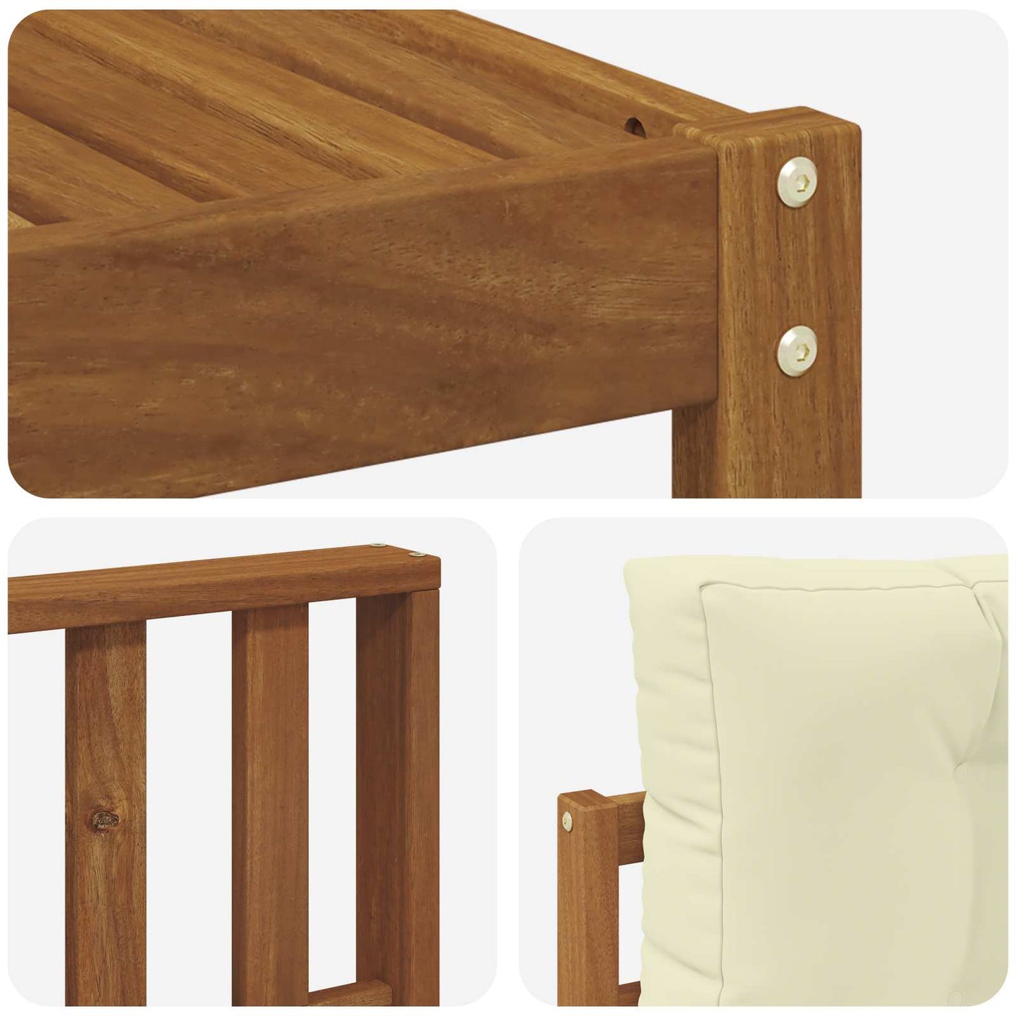 Set di divani da esterno con cuscino 6 pcs Naturale e Crema | homemem39