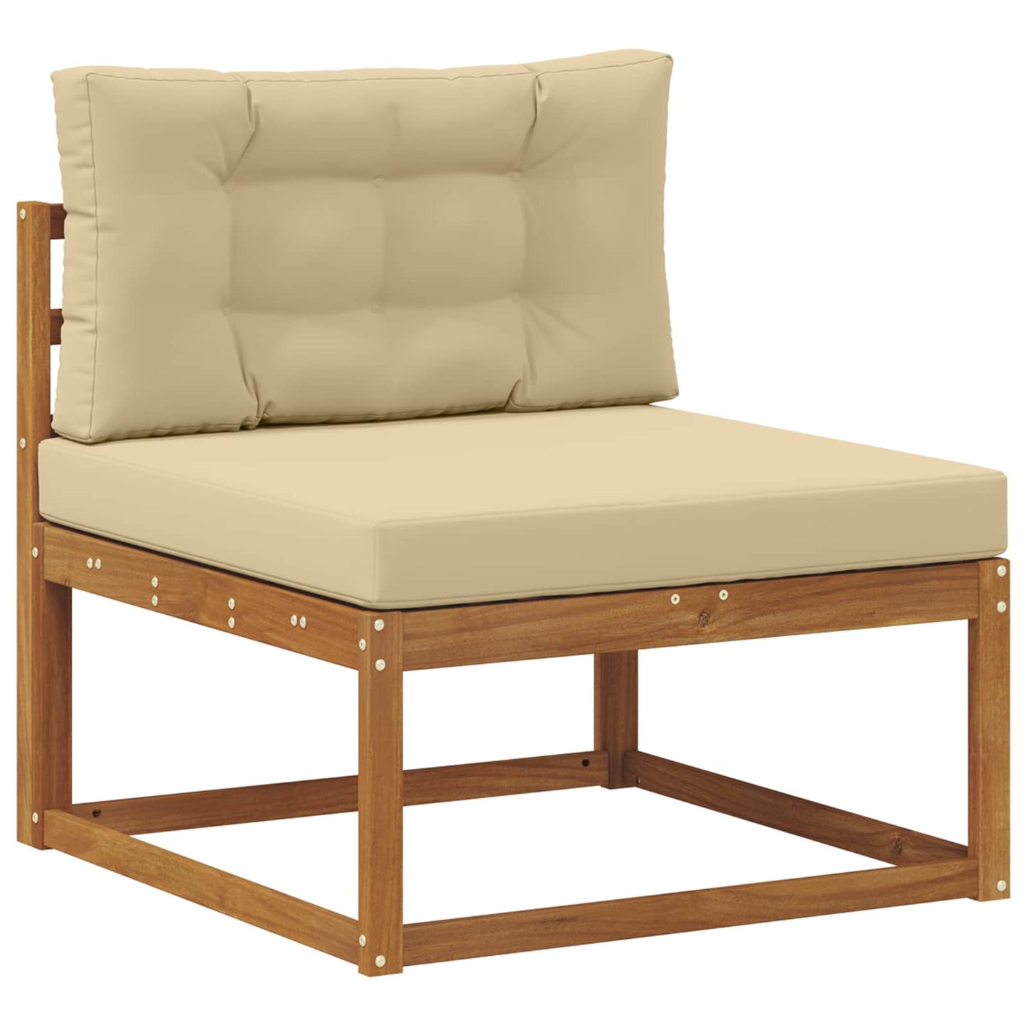 Set di divani da esterno con cuscino 6 pcs Naturale e Beige | homemem39