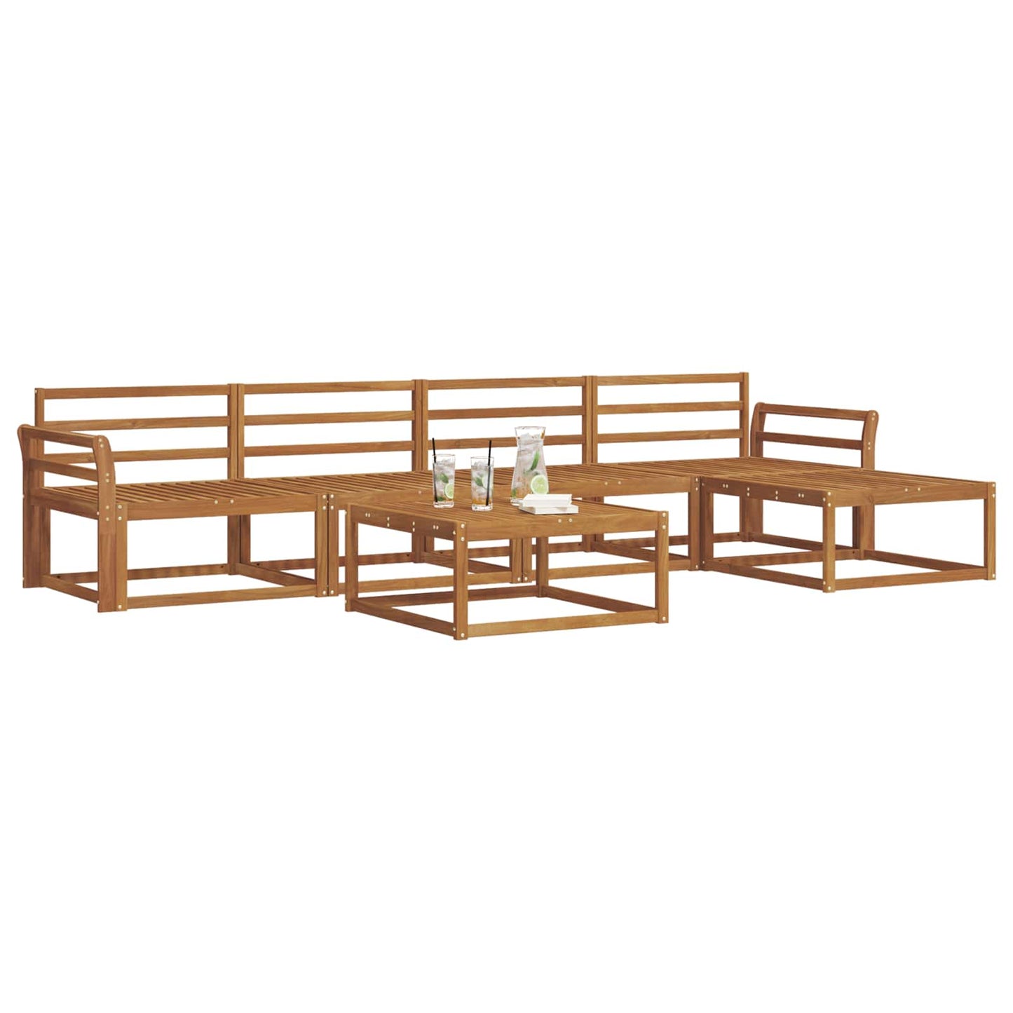 Set di divani da esterno 6 pcs Naturale | homemem39