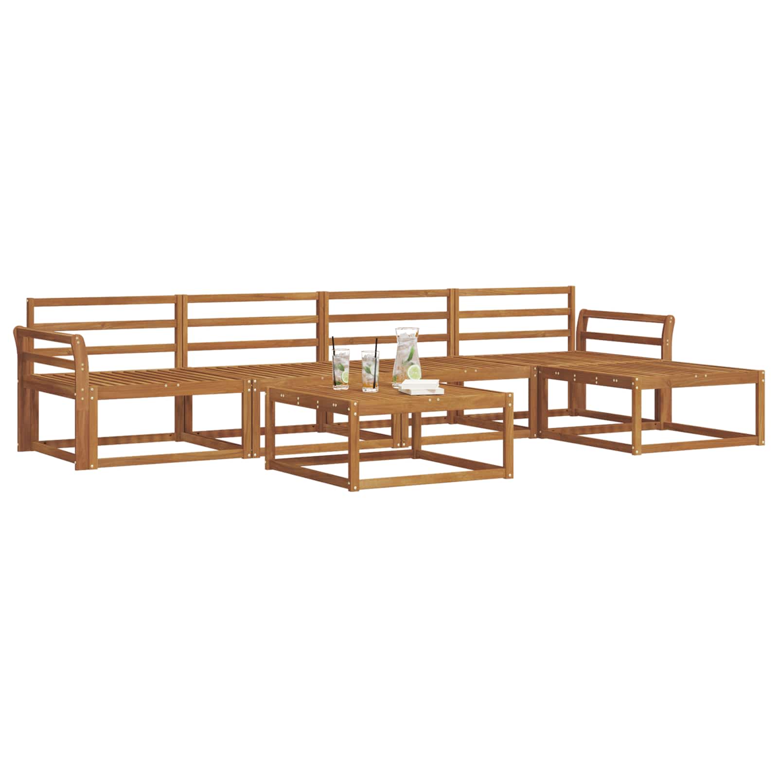 Set di divani da esterno 6 pcs Naturale | homemem39
