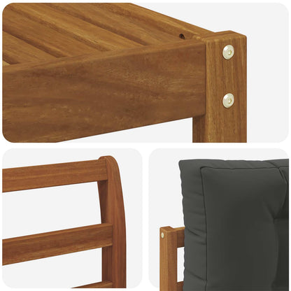 Set di divani da esterno con cuscino 6 pcs Naturale e Antracite | homemem39