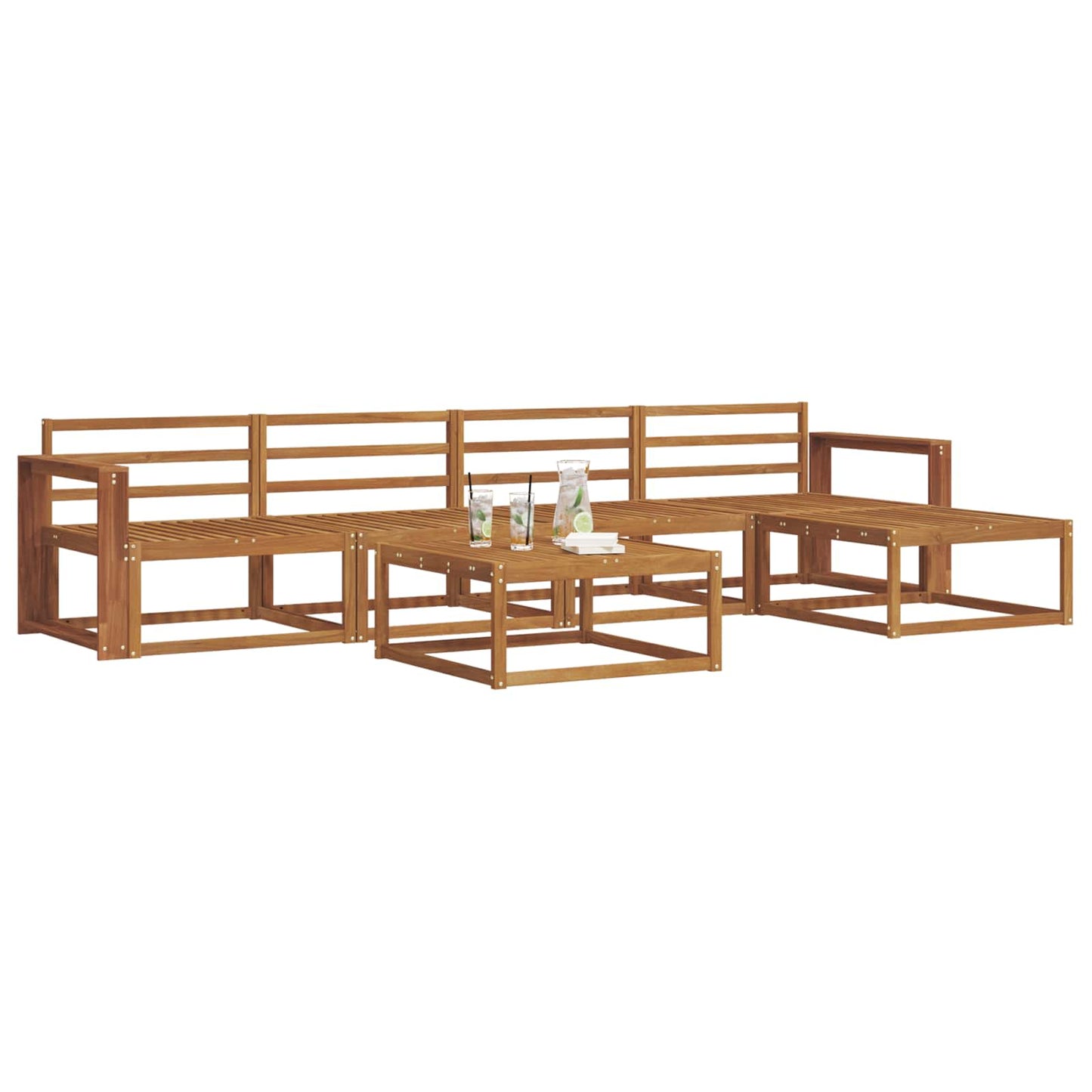 Set di divani da esterno 6 pcs Naturale | homemem39