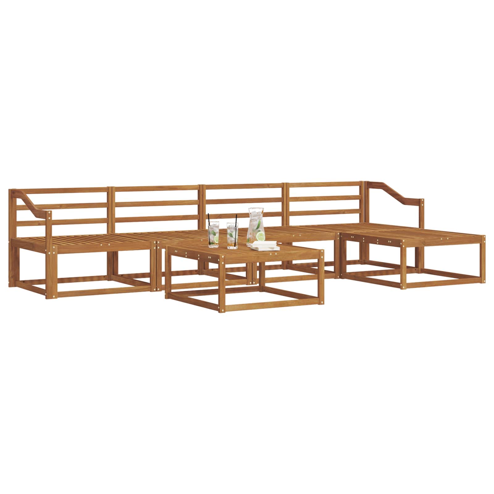 Set di divani da esterno 6 pcs Naturale | homemem39
