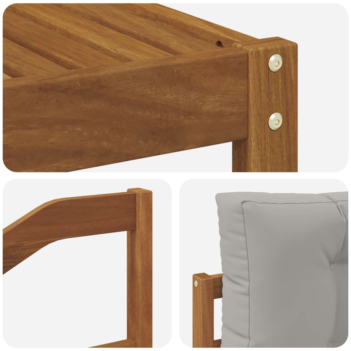 Set di divani da esterno 6 pcs Grigio Naturale e Chiaro | homemem39