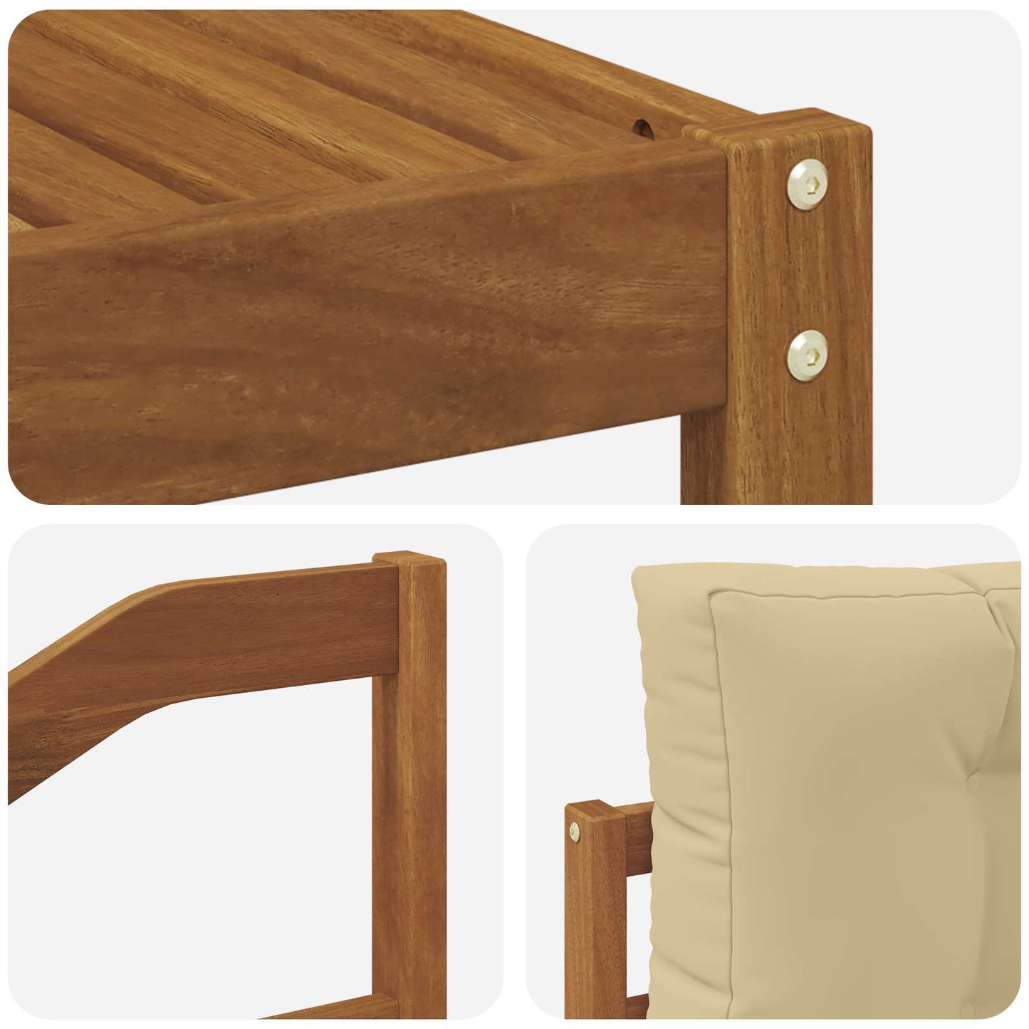 Set di divani da esterno con cuscino 6 pcs Naturale e Beige | homemem39