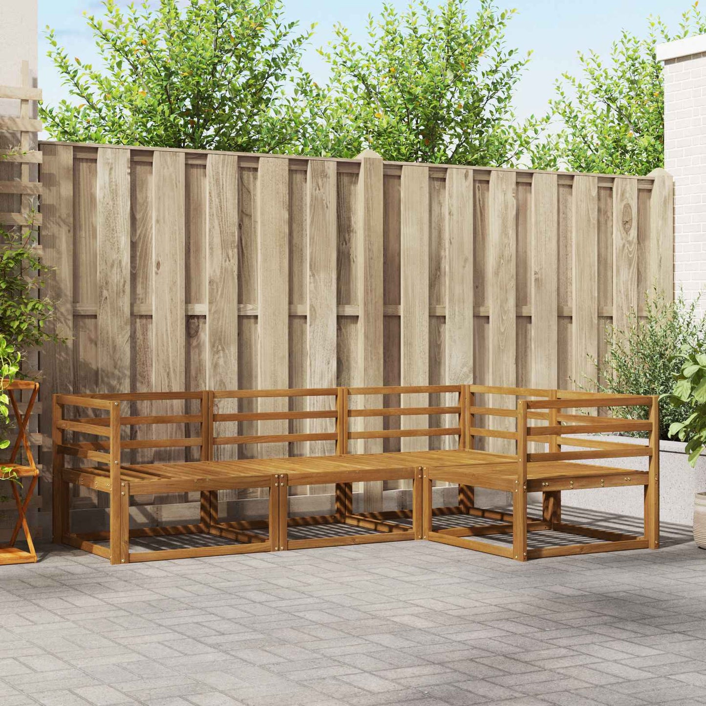 Set di divani da esterno 4 pcs Naturale | homemem39