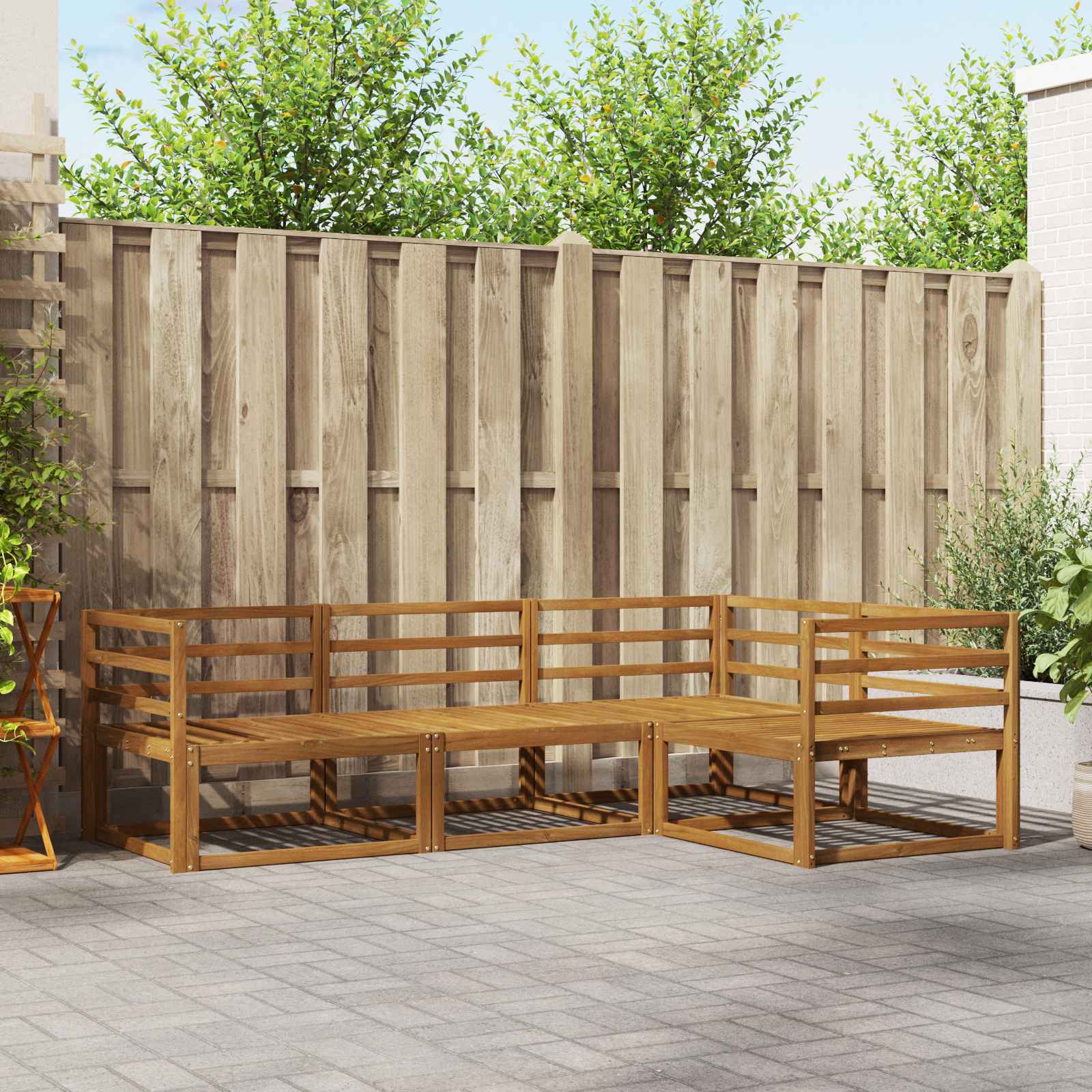 Set di divani da esterno 4 pcs Naturale | homemem39