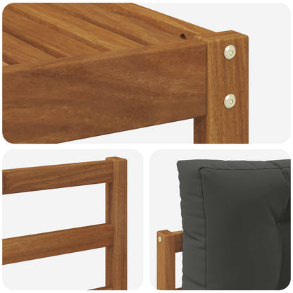Set di divani da esterno 5 pz Naturale e Antracite