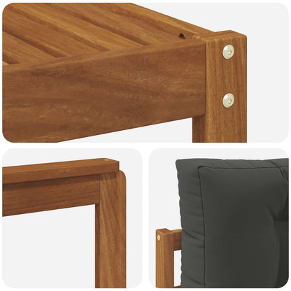 Set di divani da esterno 5 pz Naturale e Antracite