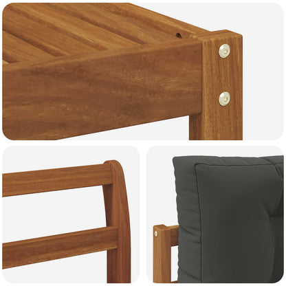 Set di divani da esterno 5 pz Naturale e Antracite | homemem39