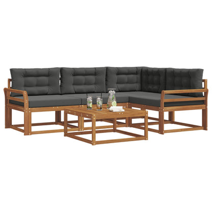 Set di divani da esterno 5 pz Naturale e Antracite | homemem39