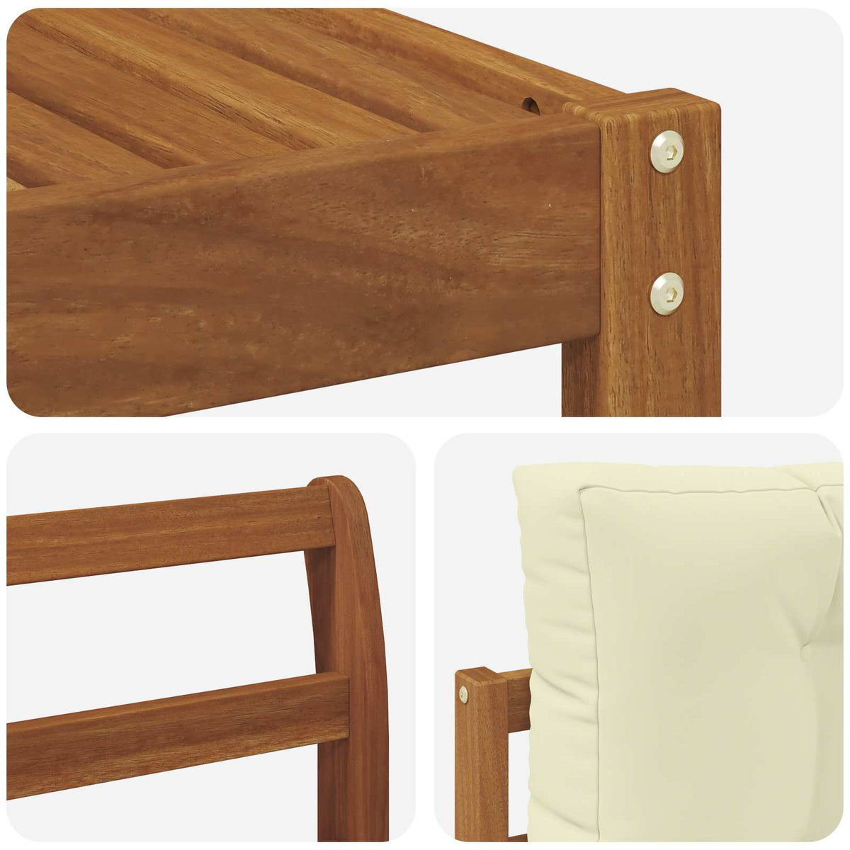 Set di divani da esterno 6 pz Naturale e Crema | homemem39