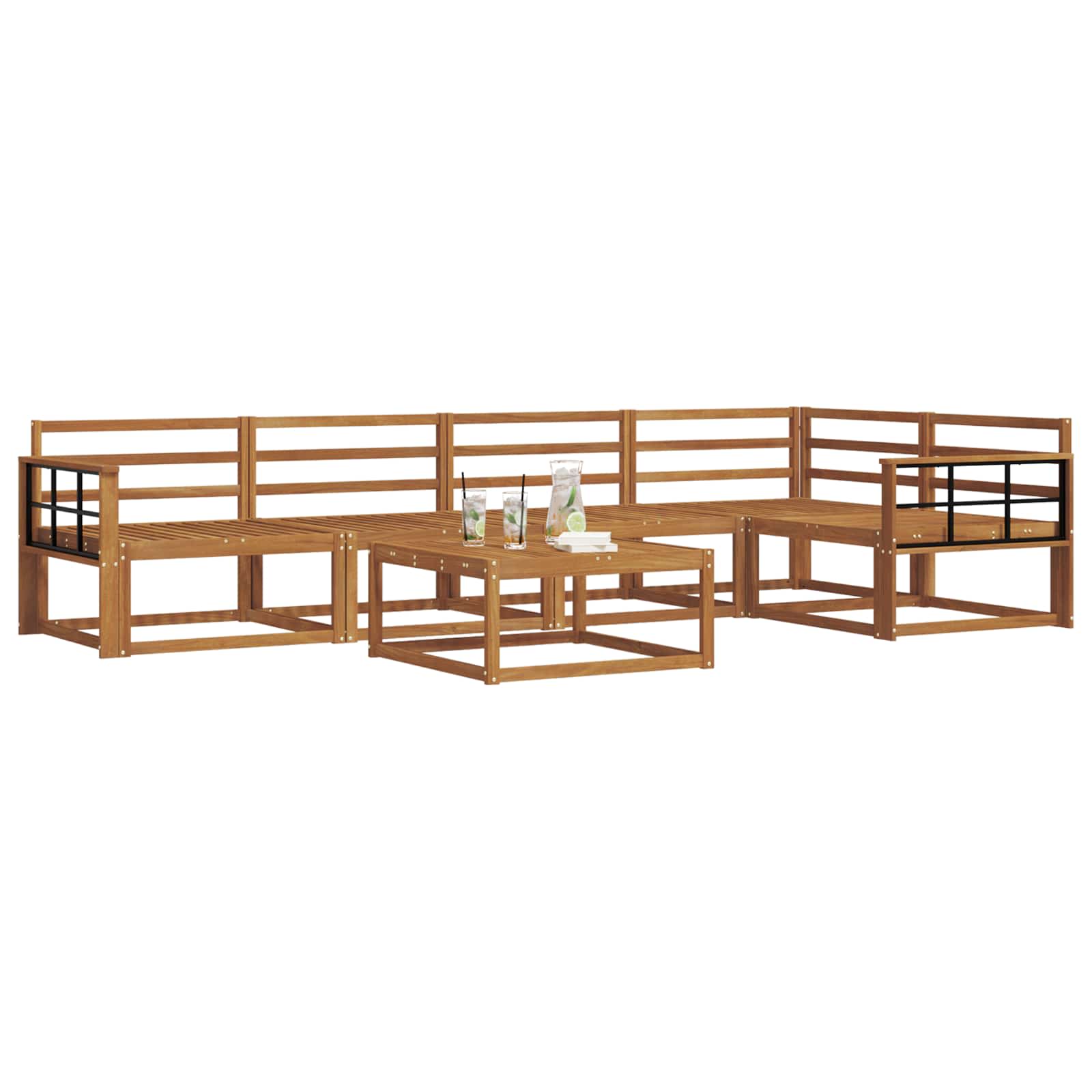 Set di divani da esterno 6 pcs Naturale | homemem39