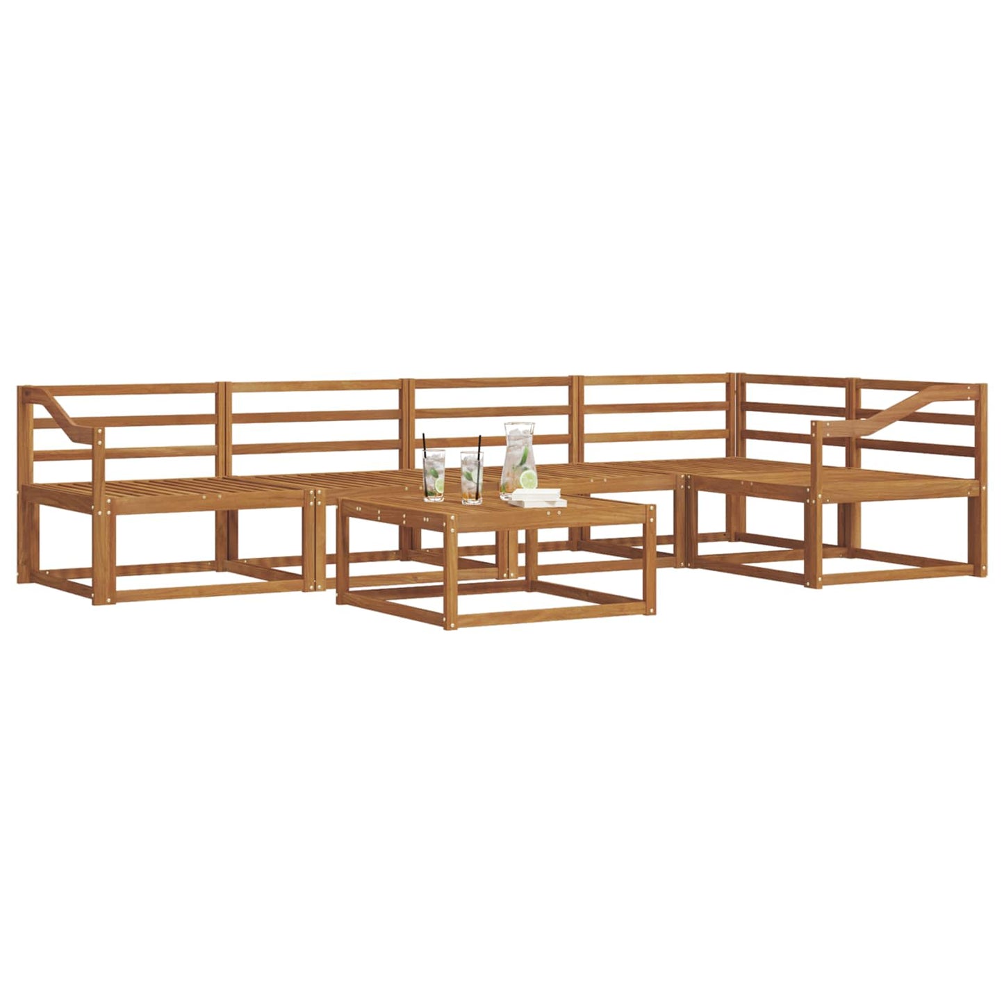 Set di divani da esterno 6 pcs Naturale | homemem39