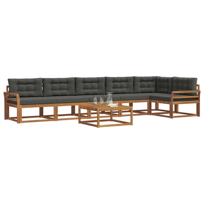 Set di divani da esterno con cuscino 7 pcs Naturale e Antracite | homemem39