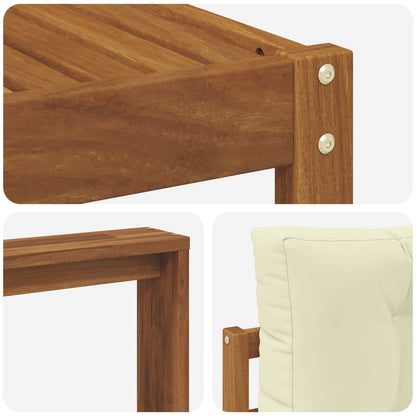 Set di divani da esterno con cuscino 7 pcs Naturale e Crema | homemem39