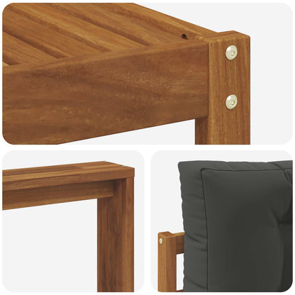 Set di divani da esterno con cuscino 7 pcs Naturale e Antracite | homemem39