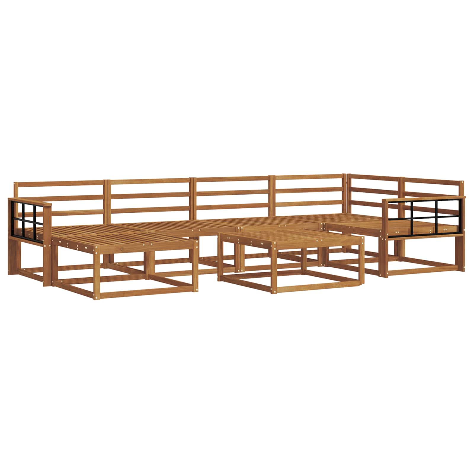 Set di divani da esterno 7 pcs Naturale | homemem39