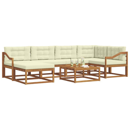 Set di divani da esterno con cuscino 7 pcs Naturale e Crema