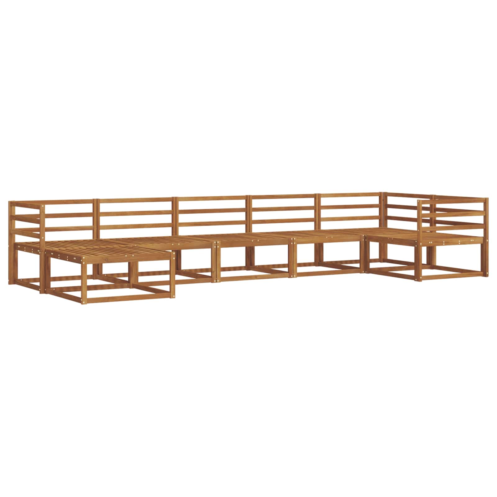Set di divani da esterno 7 pcs Naturale | homemem39